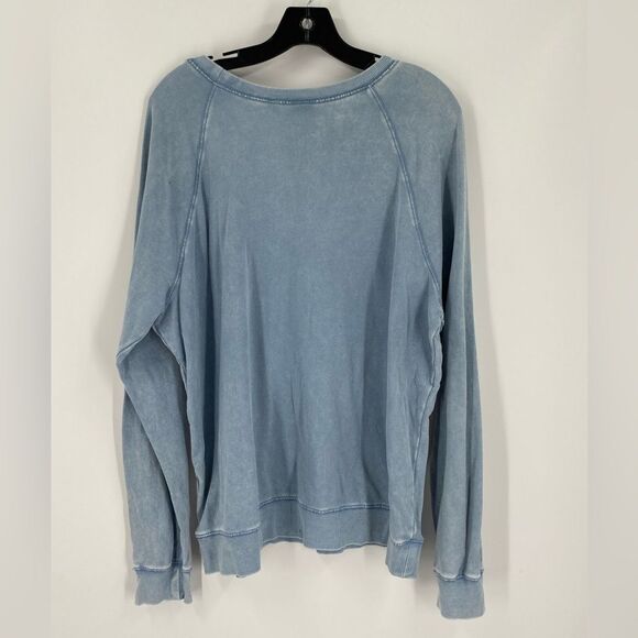 Junk Food Clothing Blue Crew Neck Sweater with Mickey Printed Relaxed Fit XXL - Picture 3 of 3